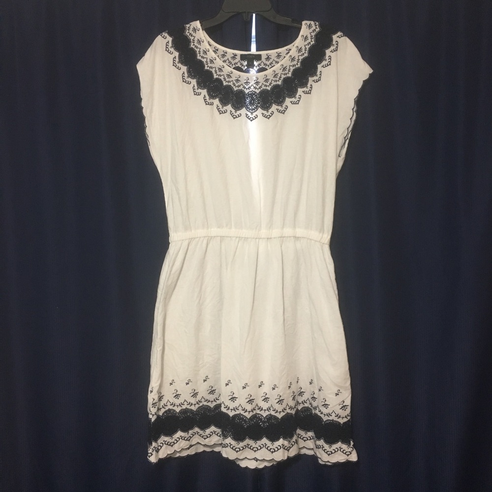 J. Crew embroidered scallop dress